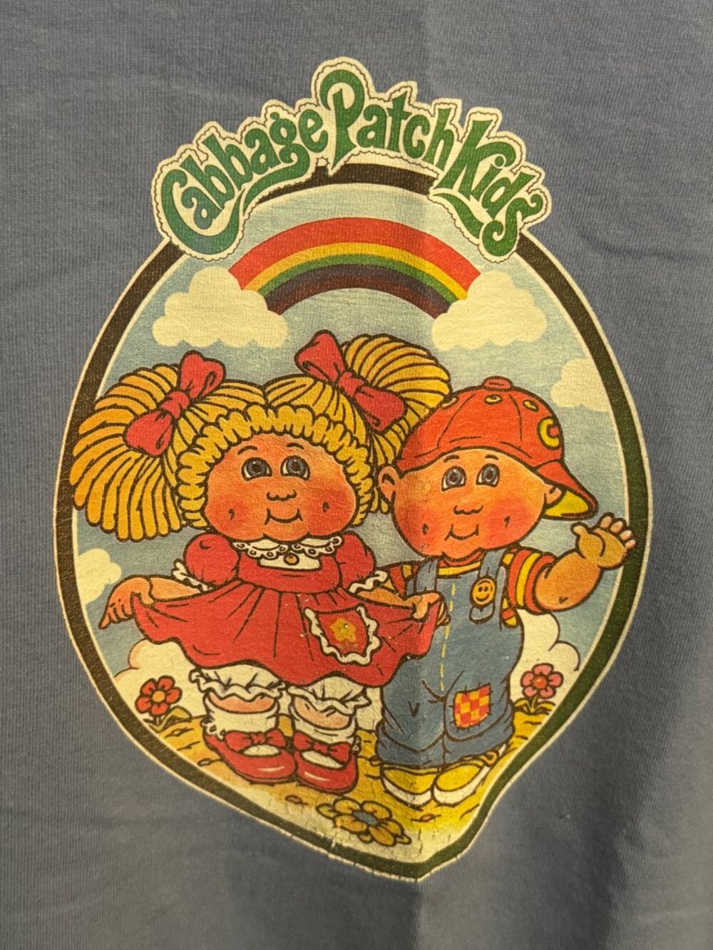Vintage Cabbage Patch Kids Blue Baby Tee Size XL